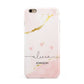 Personalised Pink Gold Marble Names Apple iPhone 6 Plus 3D Tough Case