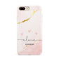 Personalised Pink Gold Marble Names Apple iPhone 7 8 Plus 3D Tough Case