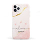 Personalised Pink Gold Marble Names iPhone 11 Pro 3D Tough Case
