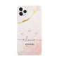 Personalised Pink Gold Marble Names iPhone 11 Pro Max 3D Snap Case