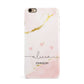 Personalised Pink Gold Marble Names iPhone 6 Plus 3D Snap Case on Gold Phone