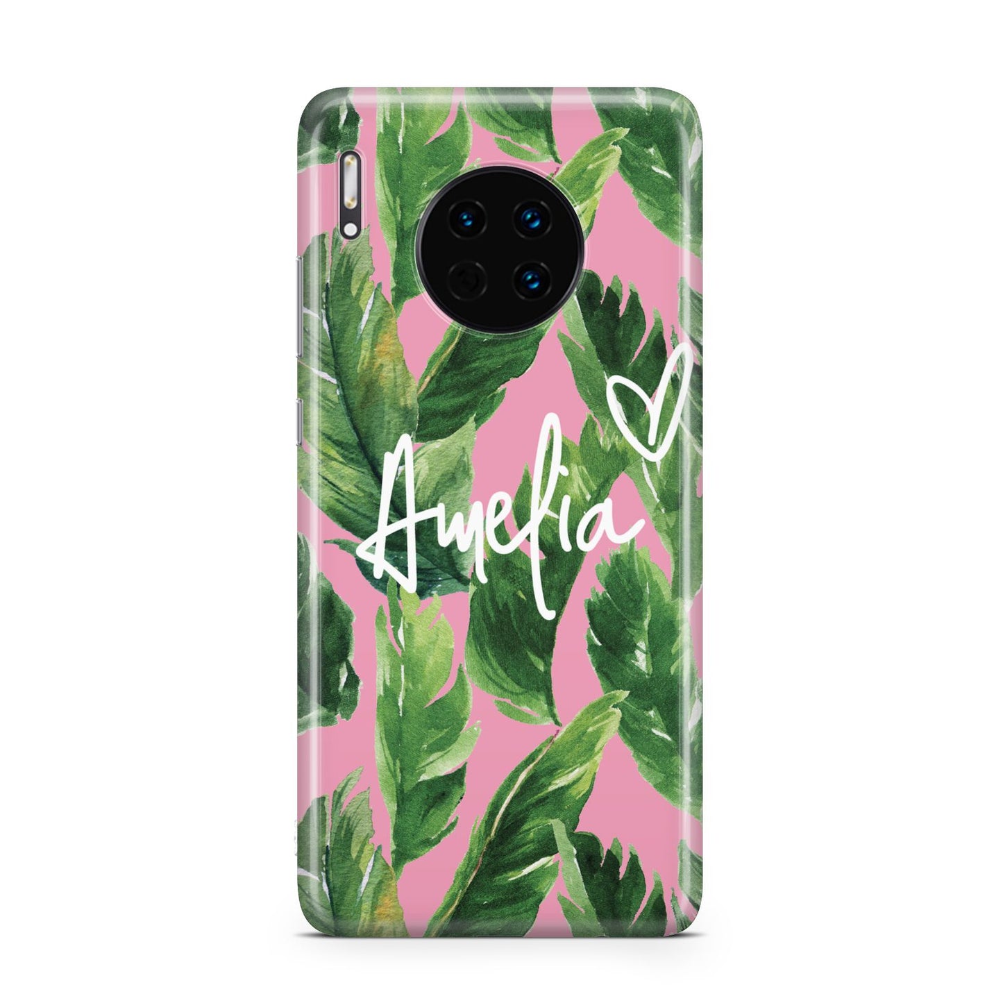 Personalised Pink Green Banana Leaf Huawei Mate 30