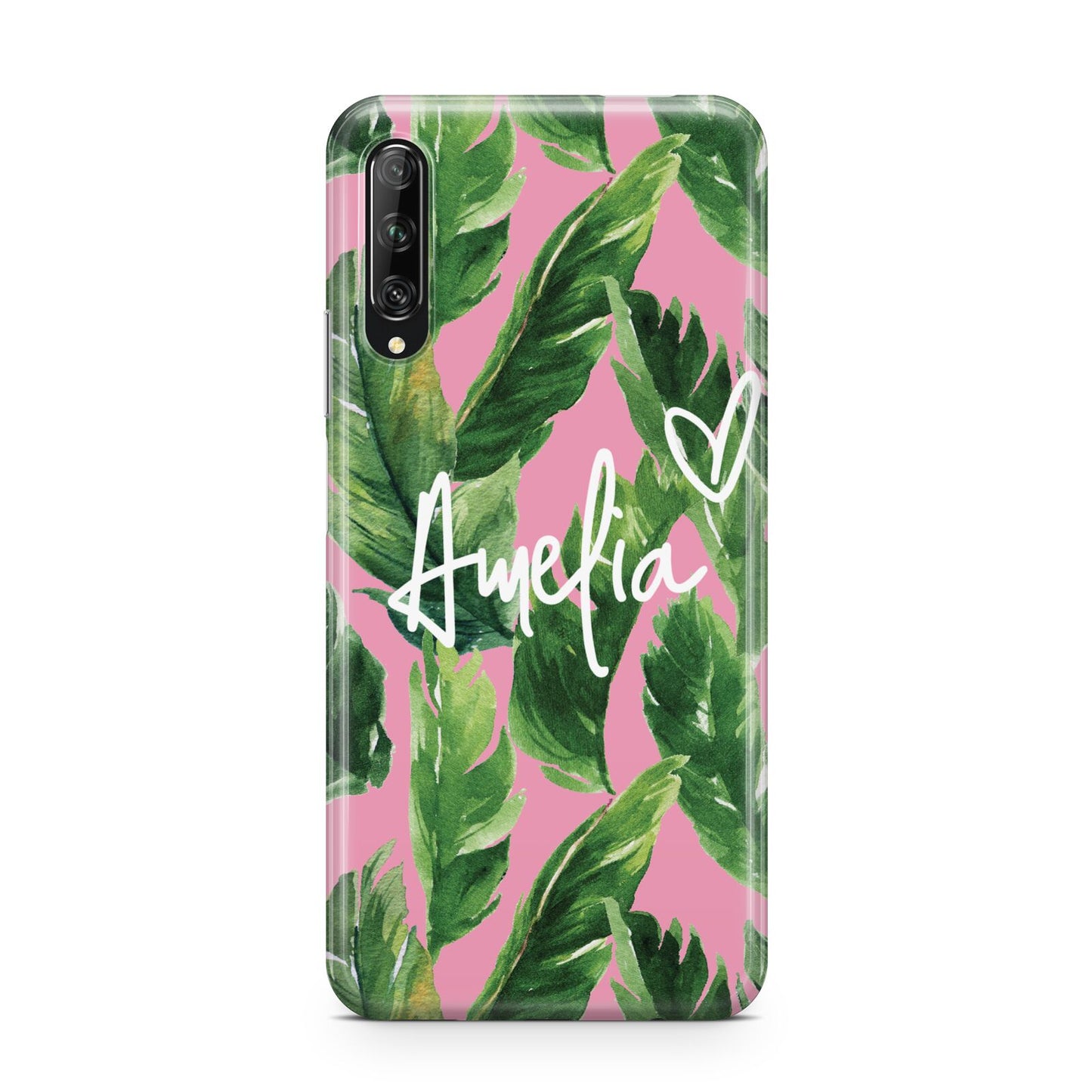 Personalised Pink Green Banana Leaf Huawei P Smart Pro 2019