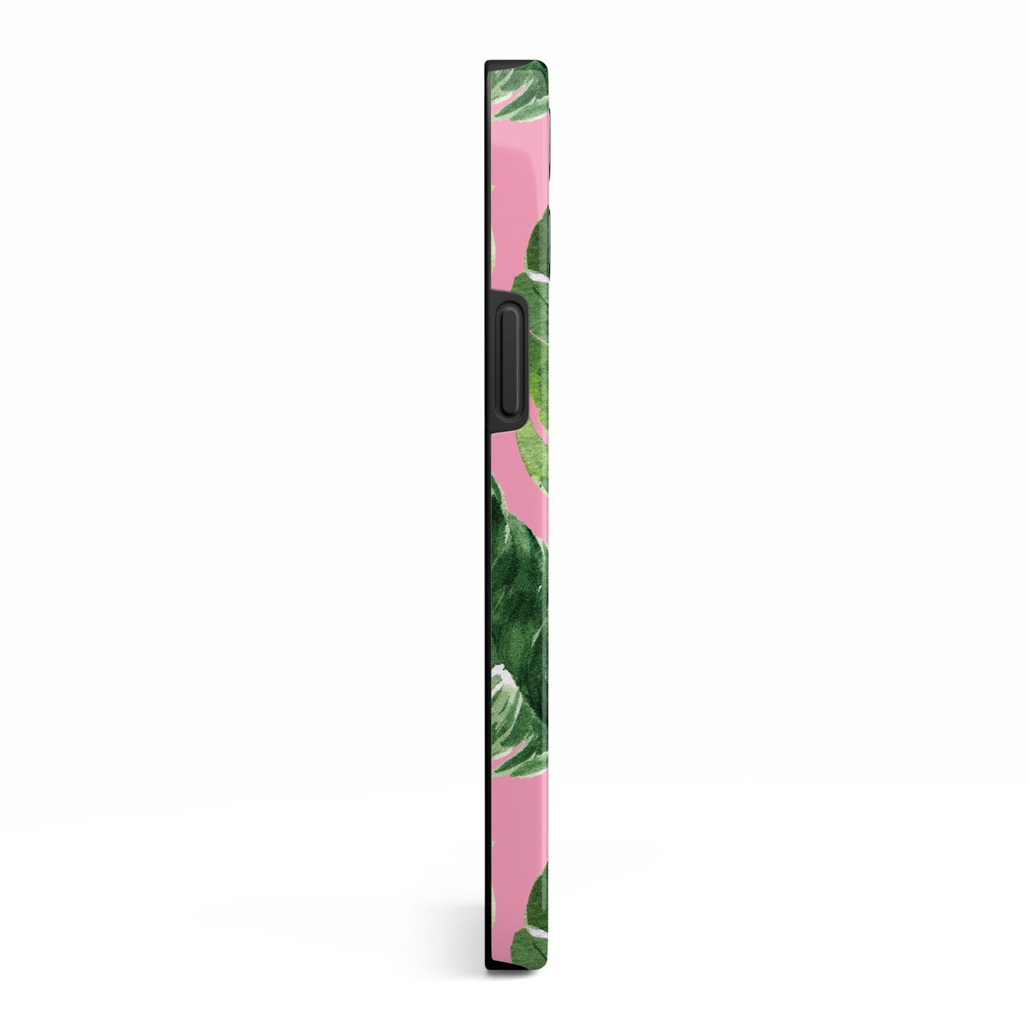 Personalised Pink Green Banana Leaf iPhone 13 Pro Max Side Image 3D Tough Case