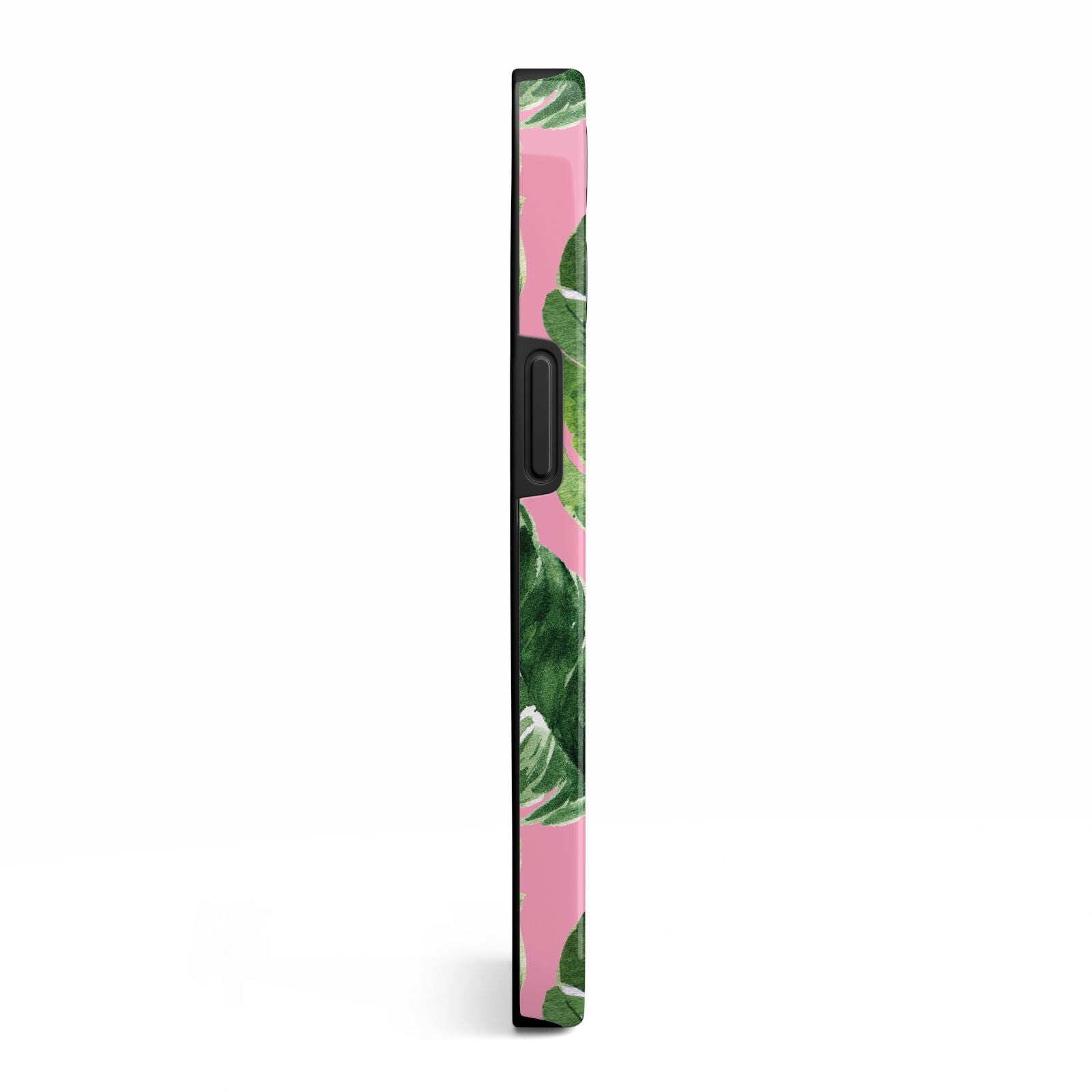 Personalised Pink Green Banana Leaf iPhone 13 Pro Side Image 3D Tough Case