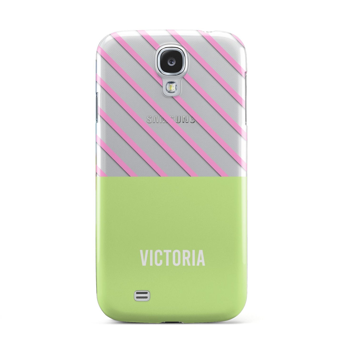 Personalised Pink Green Striped Samsung Galaxy S4 Case