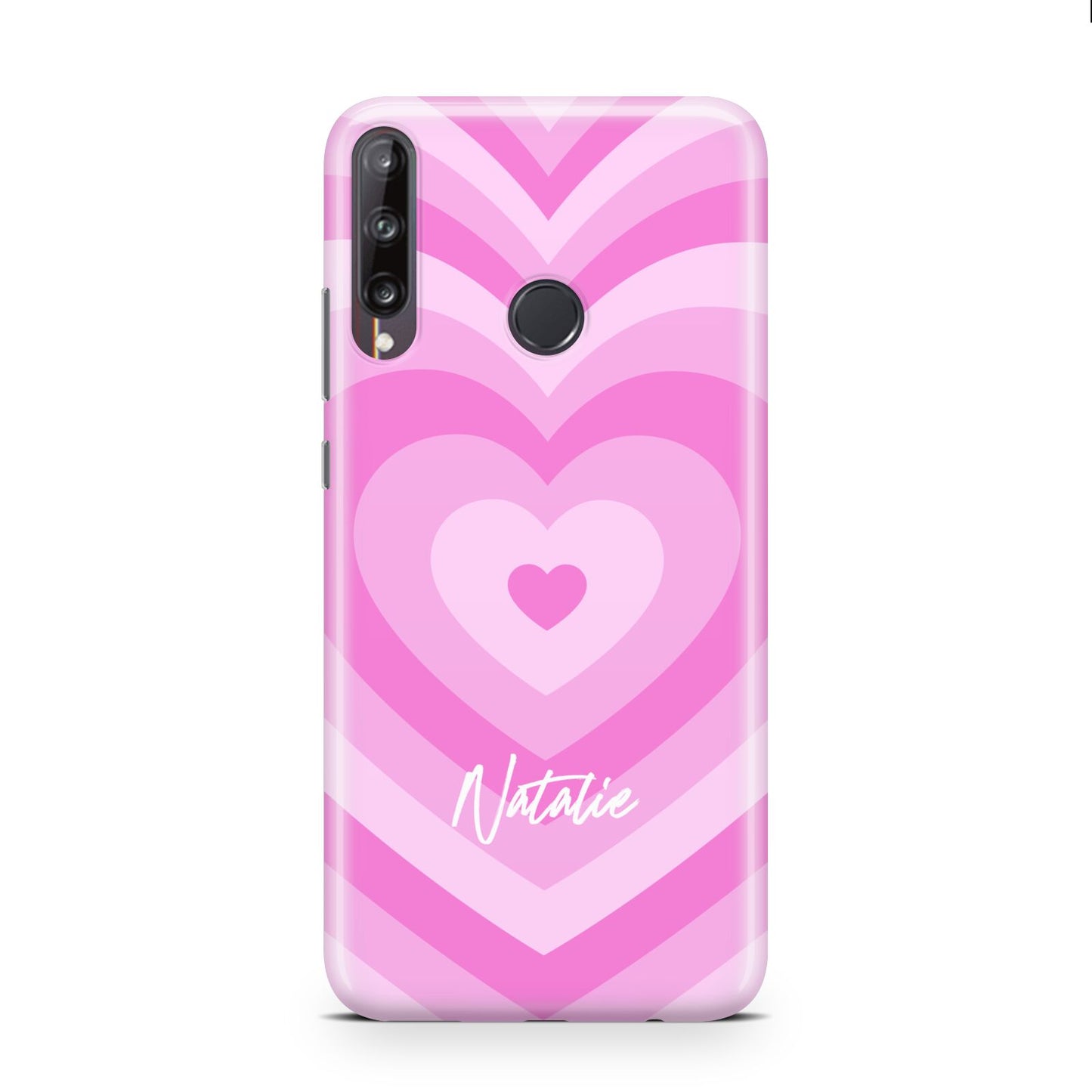 Personalised Pink Heart Huawei P40 Lite E Phone Case