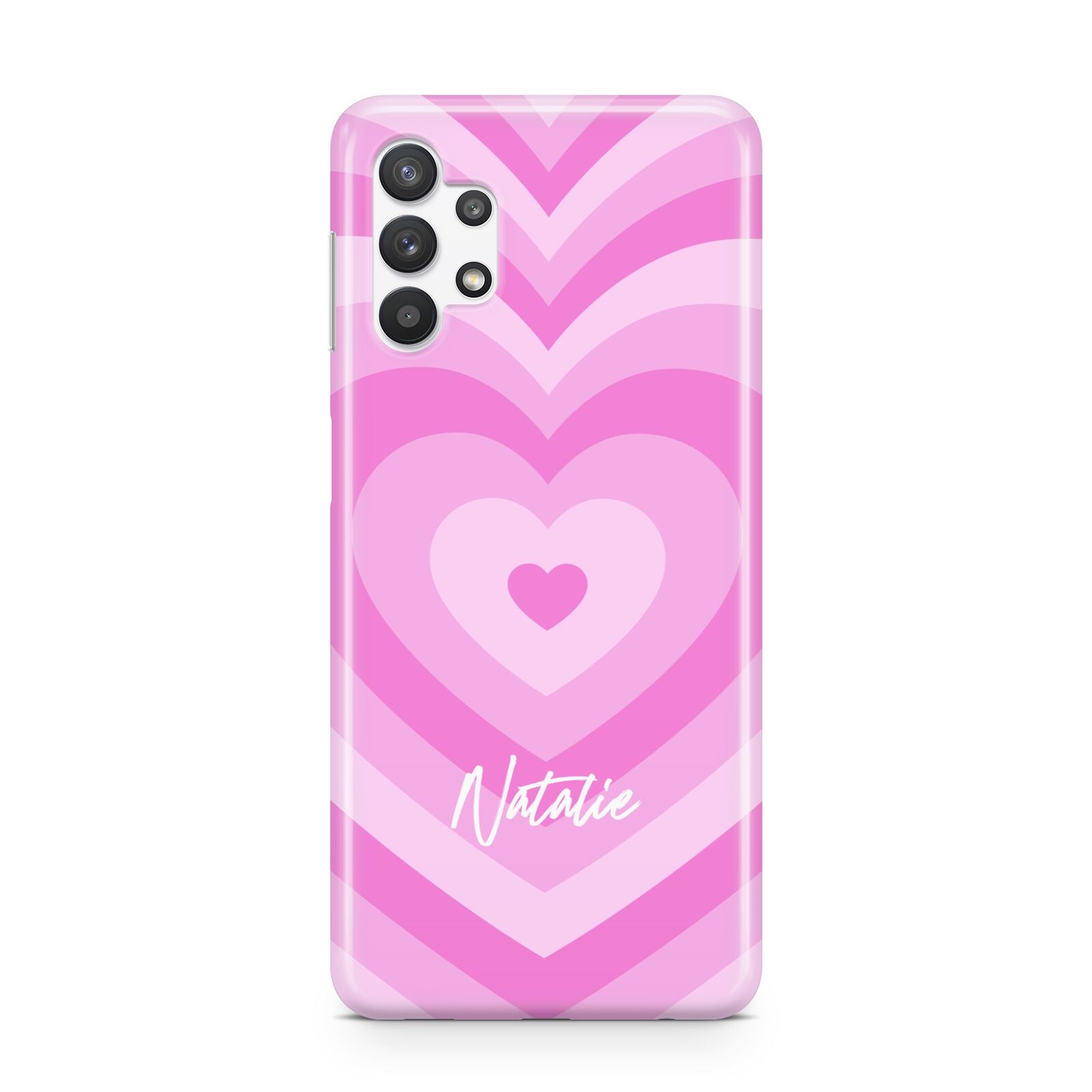 Personalised Pink Heart Samsung A32 5G Case