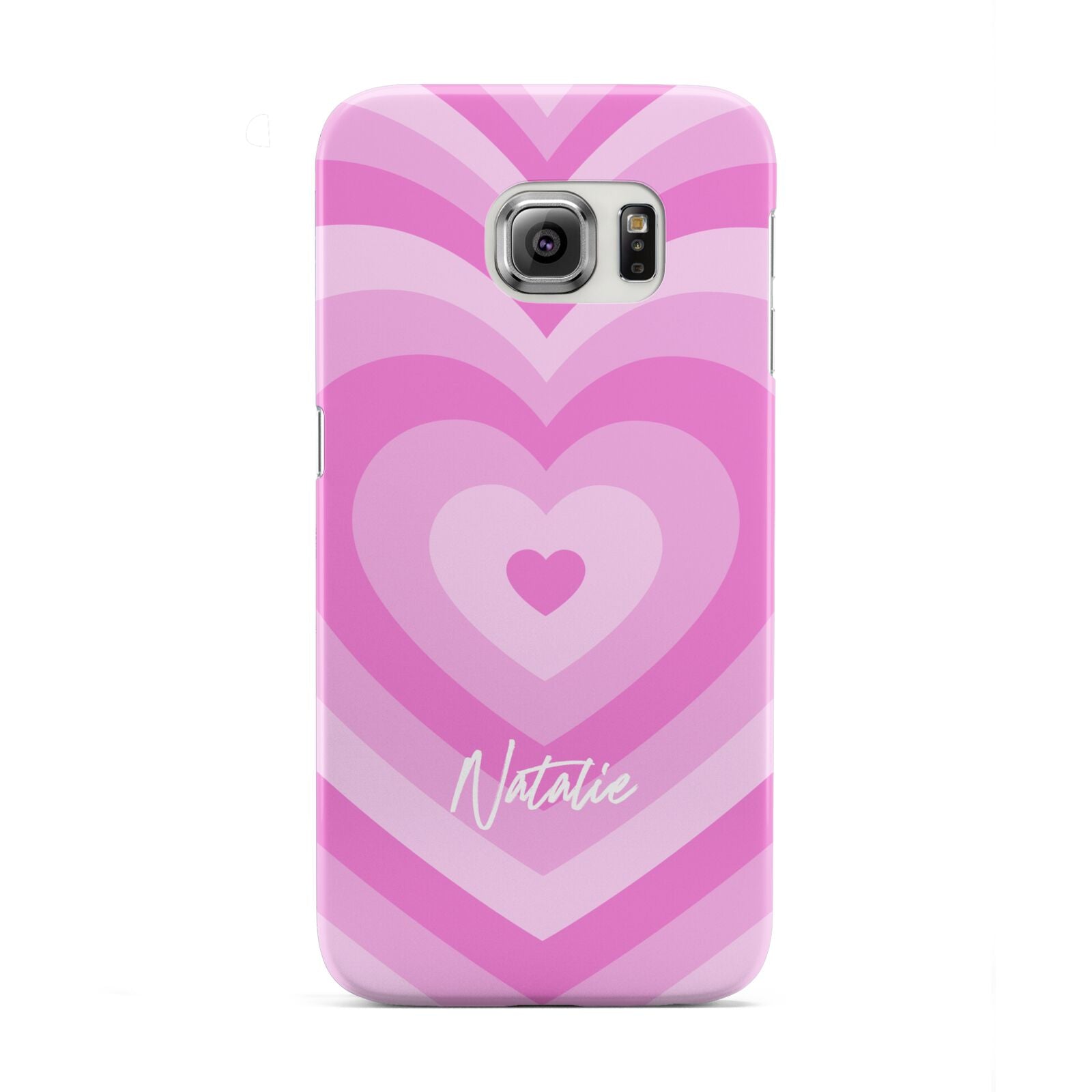 Personalised Pink Heart Samsung Galaxy S6 Edge Case