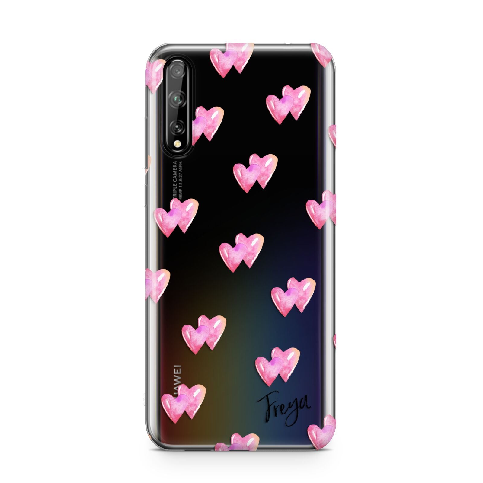 Personalised Pink Hearts Huawei Enjoy 10s Phone Case