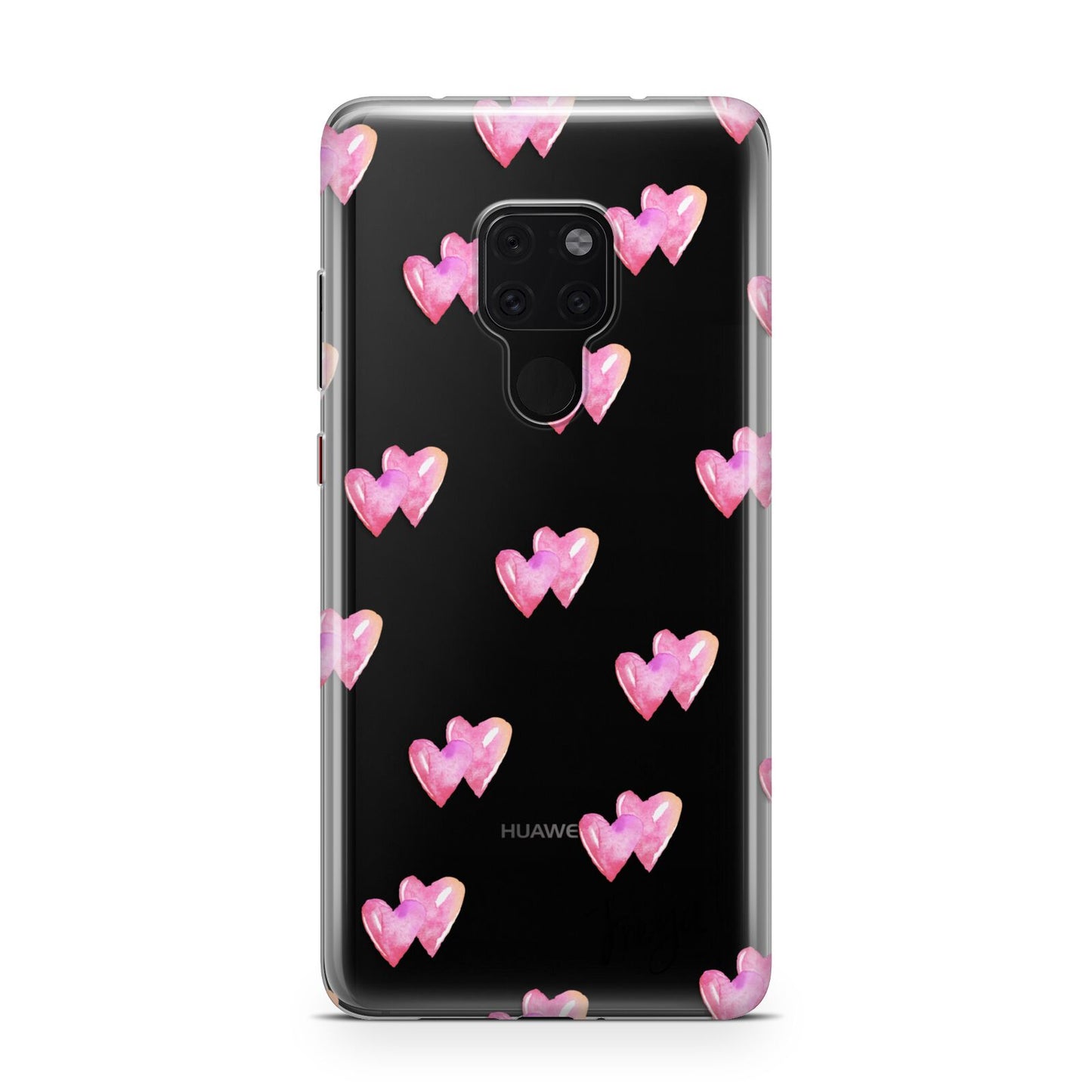 Personalised Pink Hearts Huawei Mate 20 Phone Case