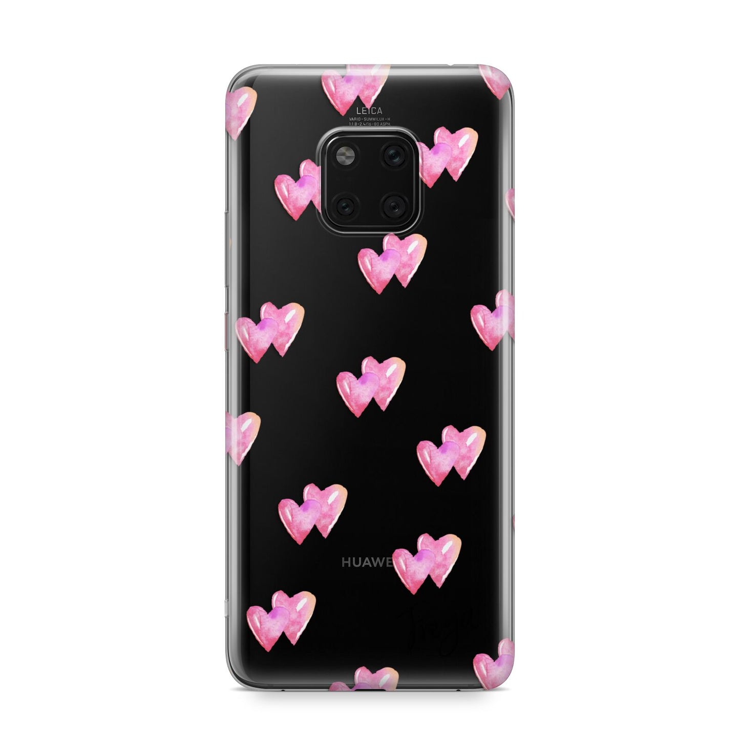 Personalised Pink Hearts Huawei Mate 20 Pro Phone Case