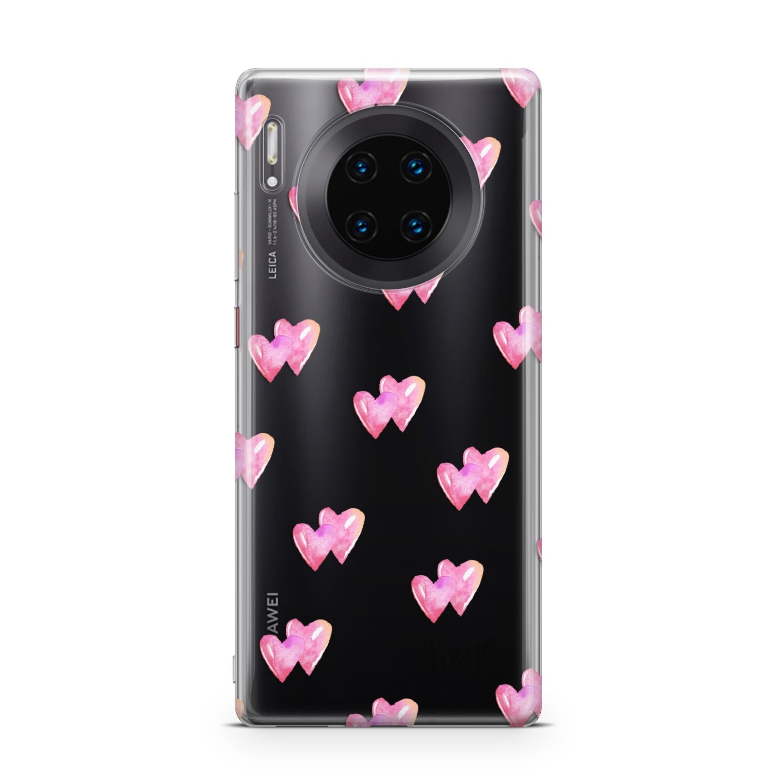 Personalised Pink Hearts Huawei Mate 30 Pro Phone Case