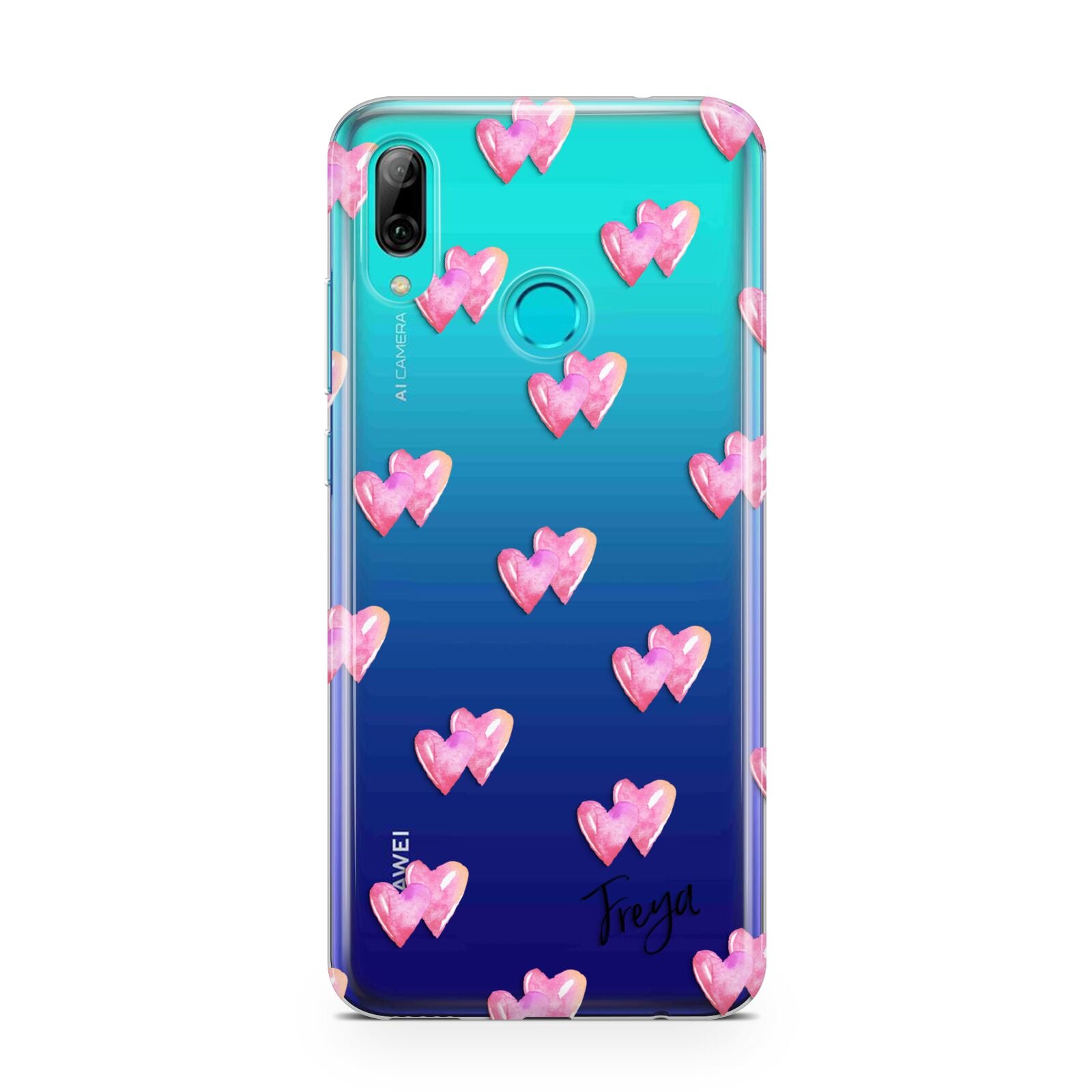 Personalised Pink Hearts Huawei P Smart 2019 Case