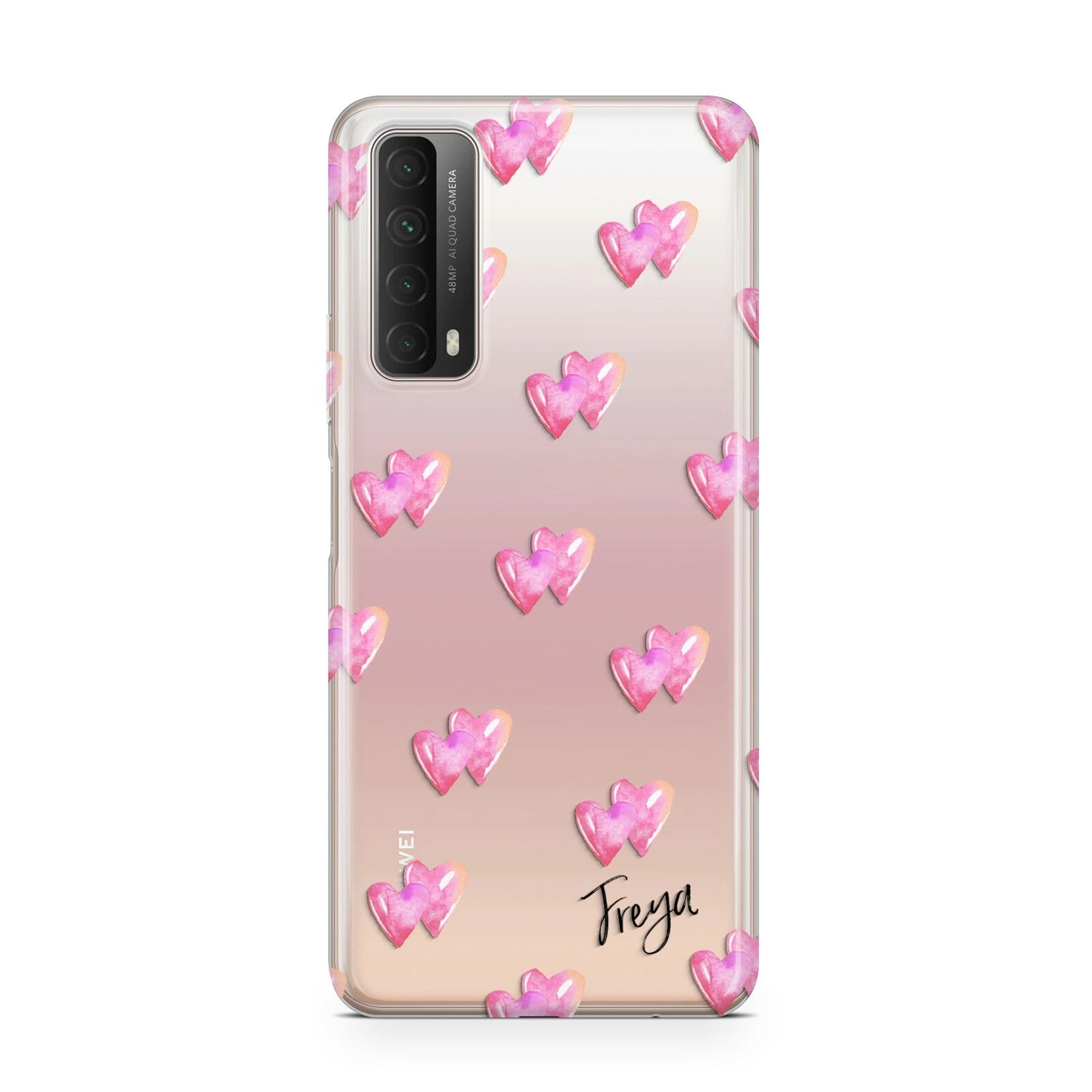 Personalised Pink Hearts Huawei P Smart 2021