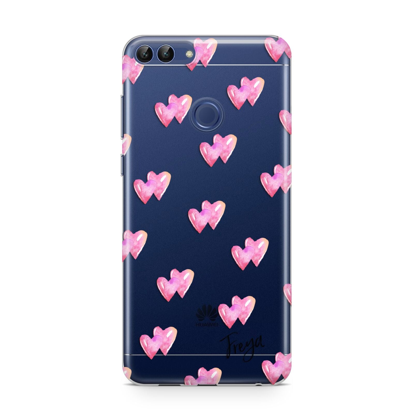 Personalised Pink Hearts Huawei P Smart Case