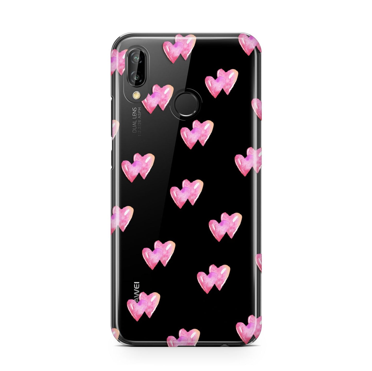 Personalised Pink Hearts Huawei P20 Lite Phone Case