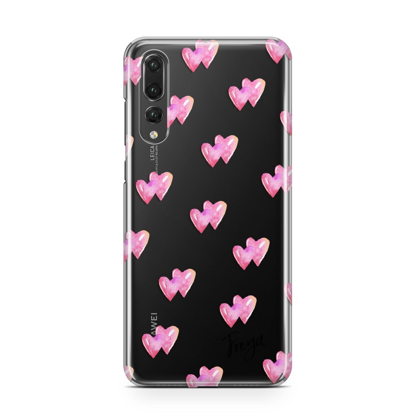 Personalised Pink Hearts Huawei P20 Pro Phone Case