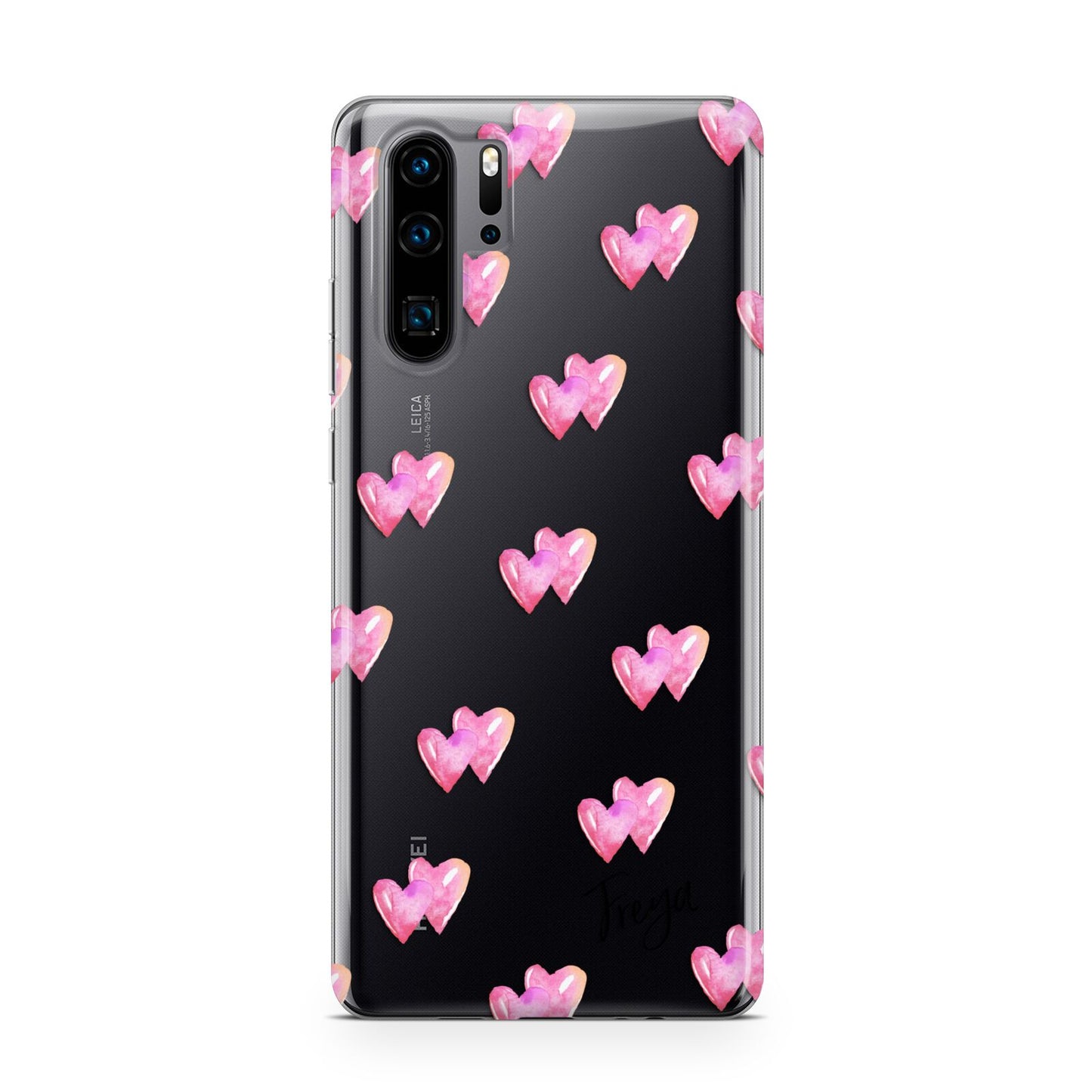 Personalised Pink Hearts Huawei P30 Pro Phone Case