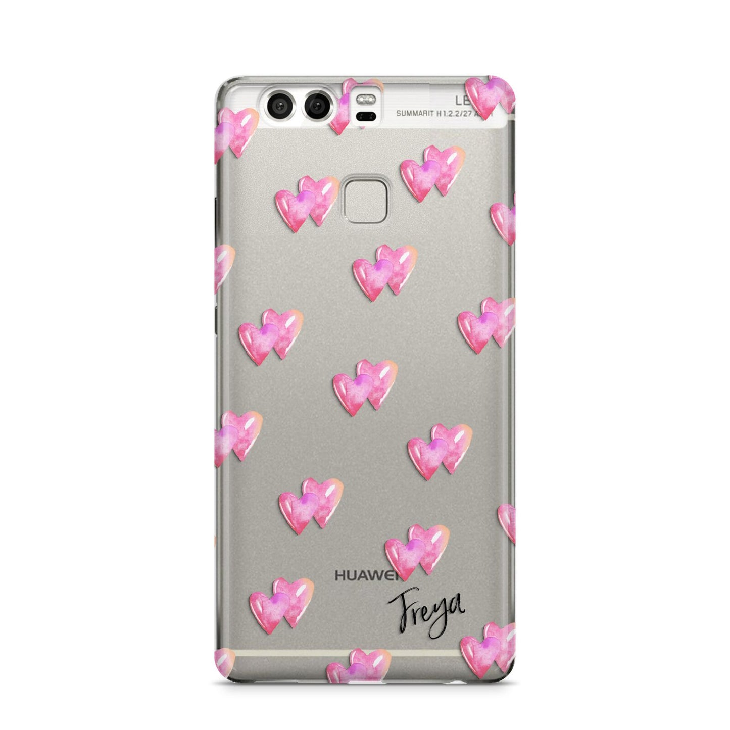 Personalised Pink Hearts Huawei P9 Case