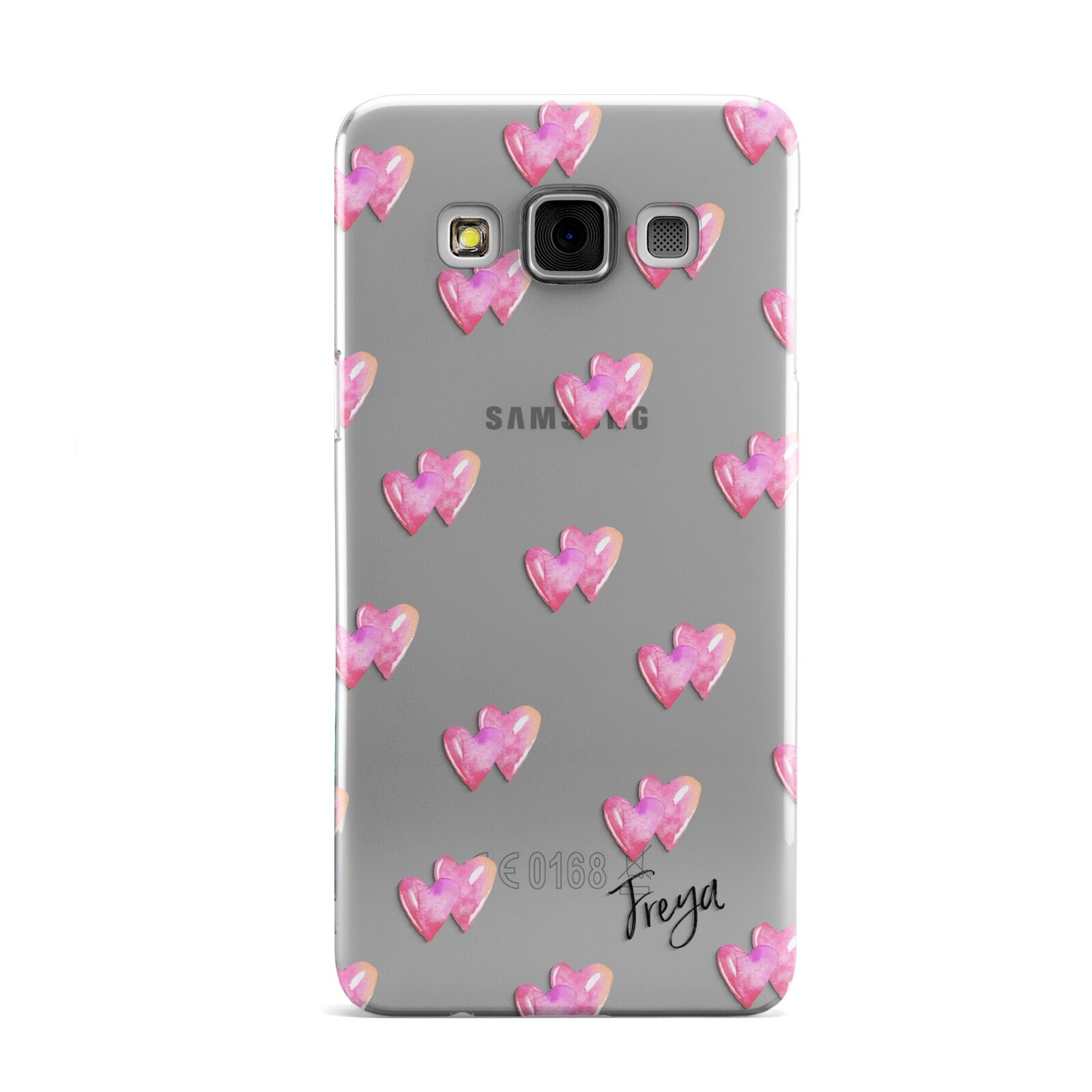 Personalised Pink Hearts Samsung Galaxy A3 Case