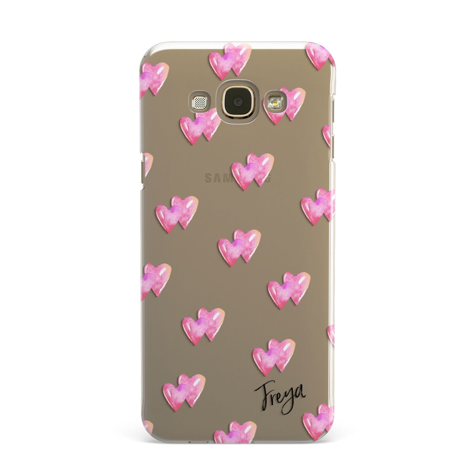 Personalised Pink Hearts Samsung Galaxy A8 Case