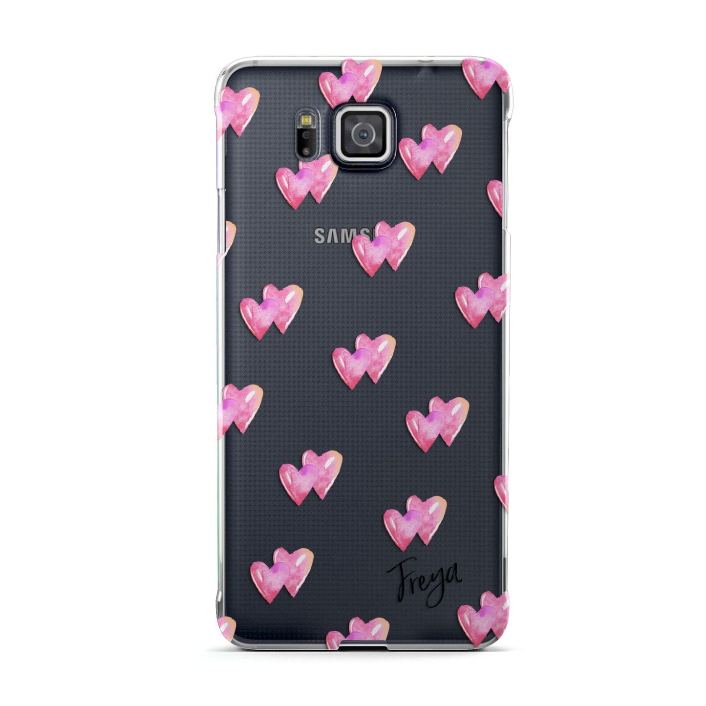 Personalised Pink Hearts Samsung Galaxy Alpha Case