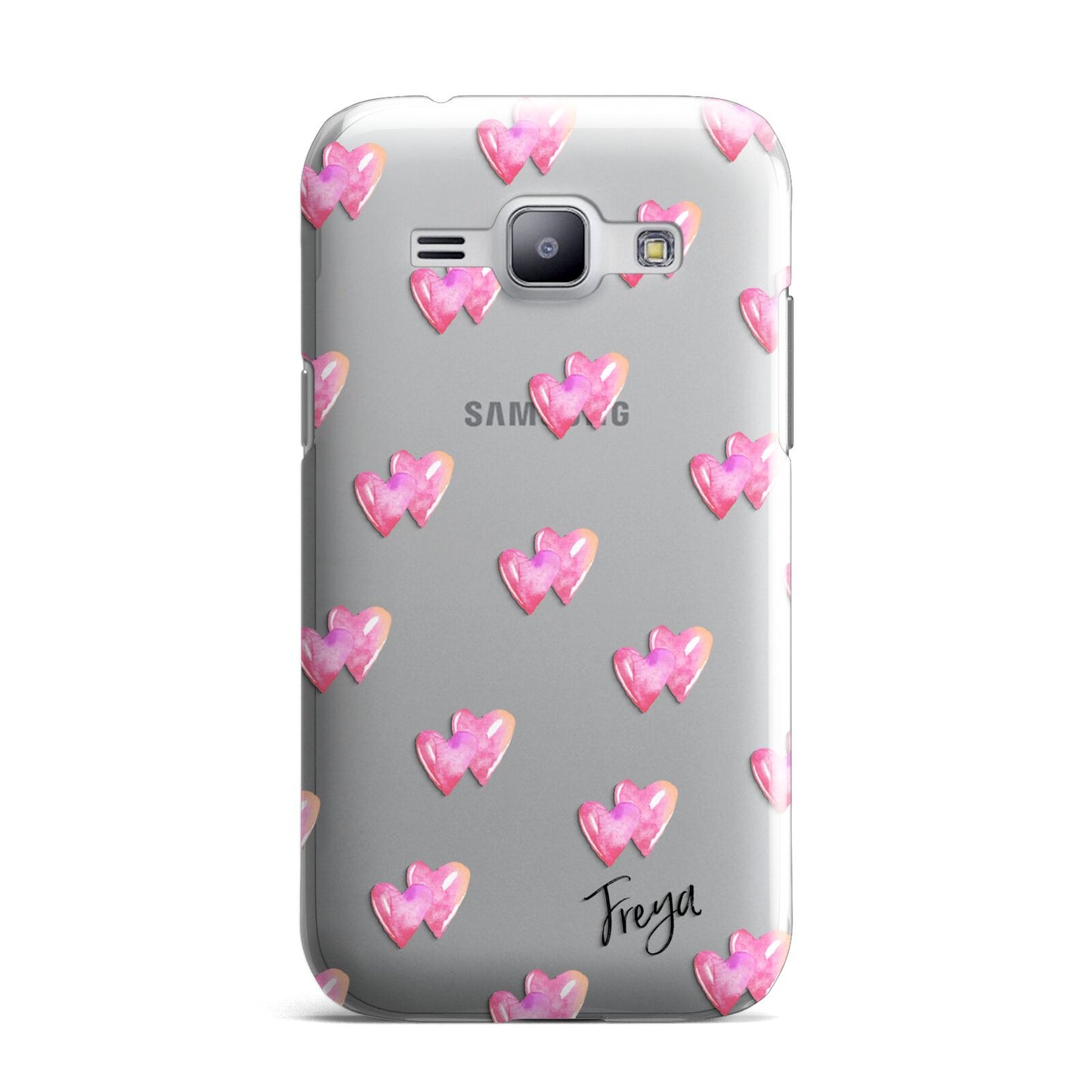 Personalised Pink Hearts Samsung Galaxy J1 2015 Case