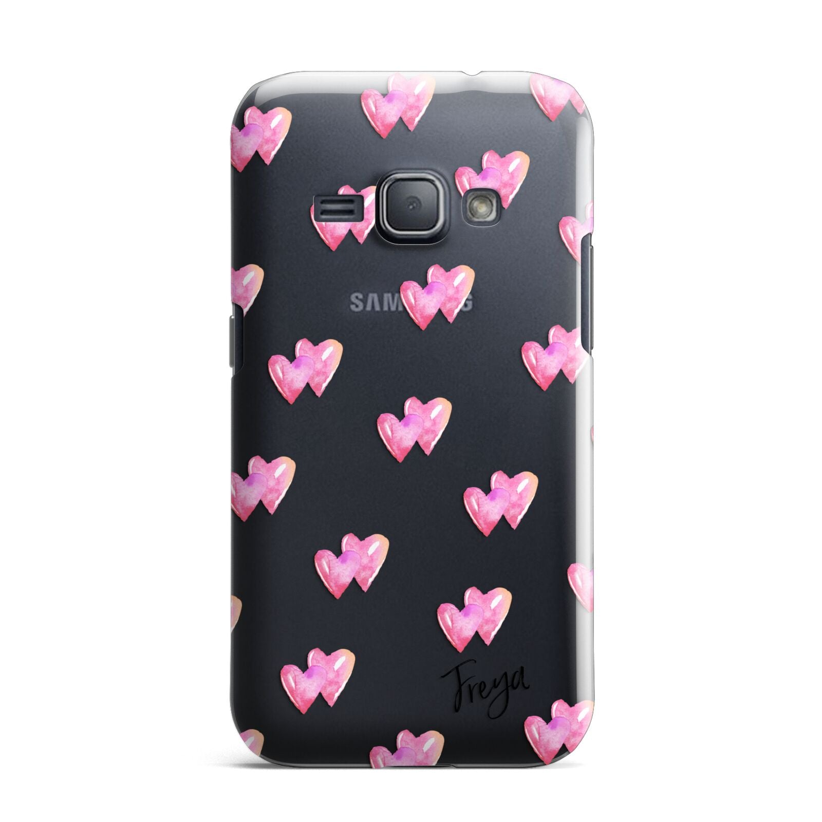 Personalised Pink Hearts Samsung Galaxy J1 2016 Case