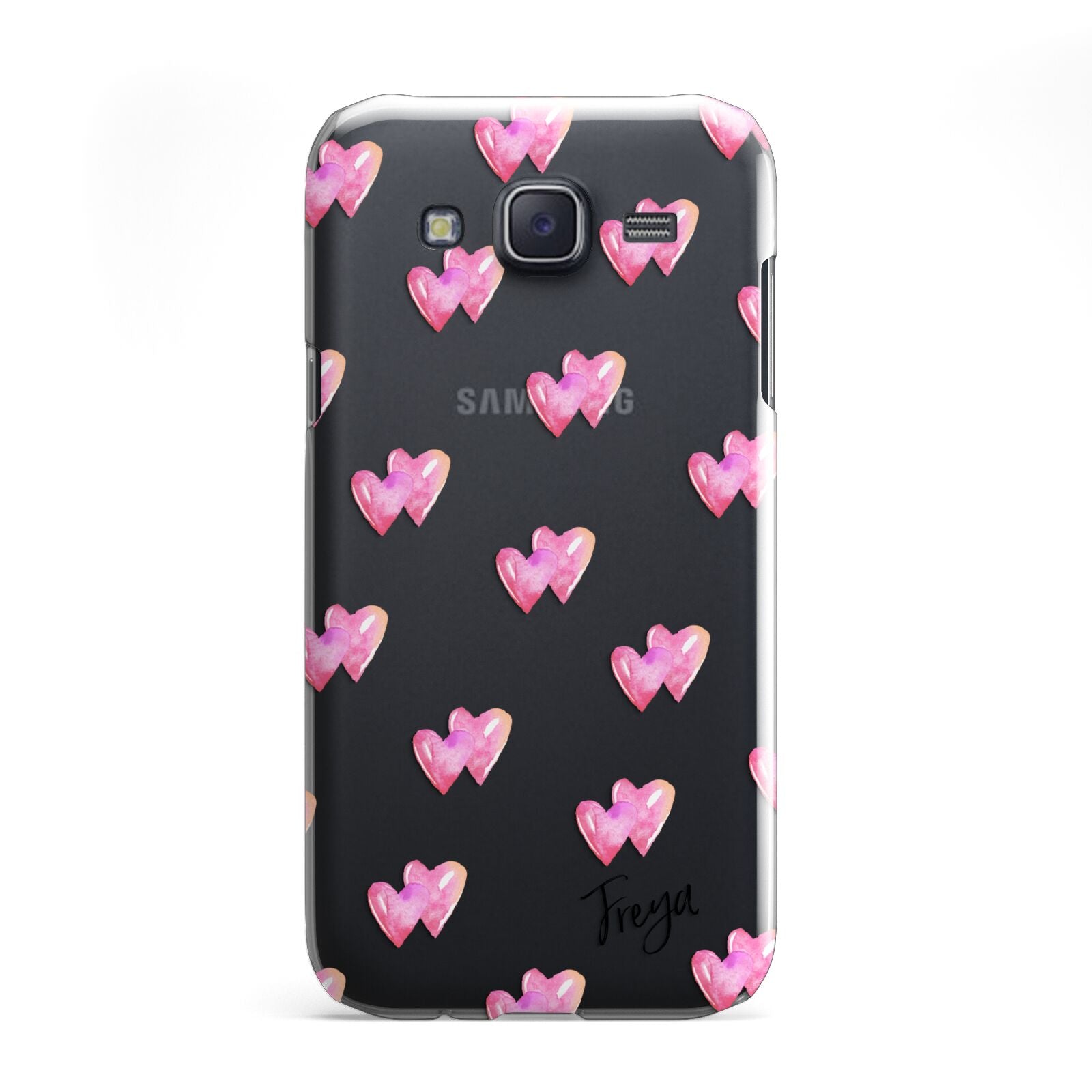 Personalised Pink Hearts Samsung Galaxy J5 Case