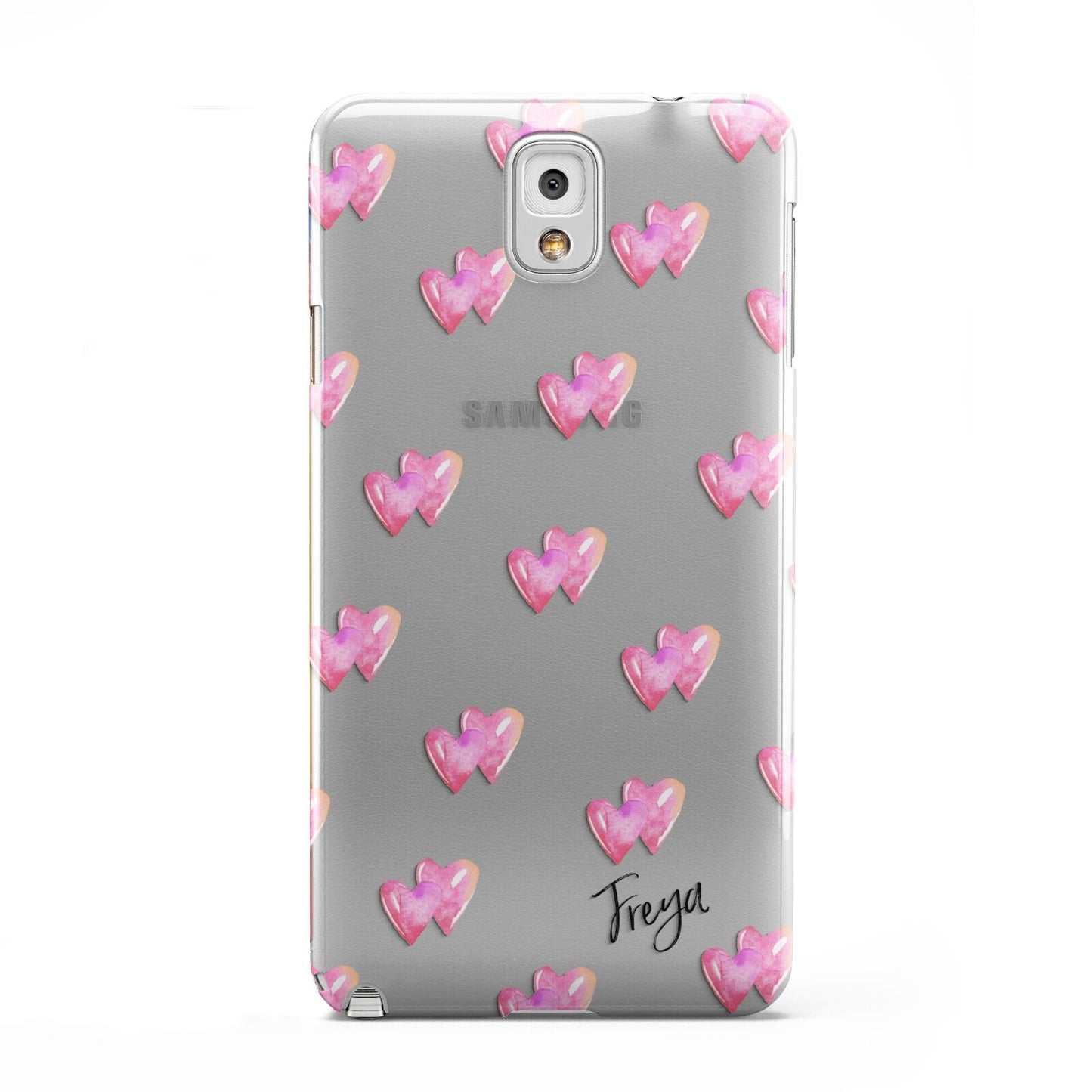 Personalised Pink Hearts Samsung Galaxy Note 3 Case