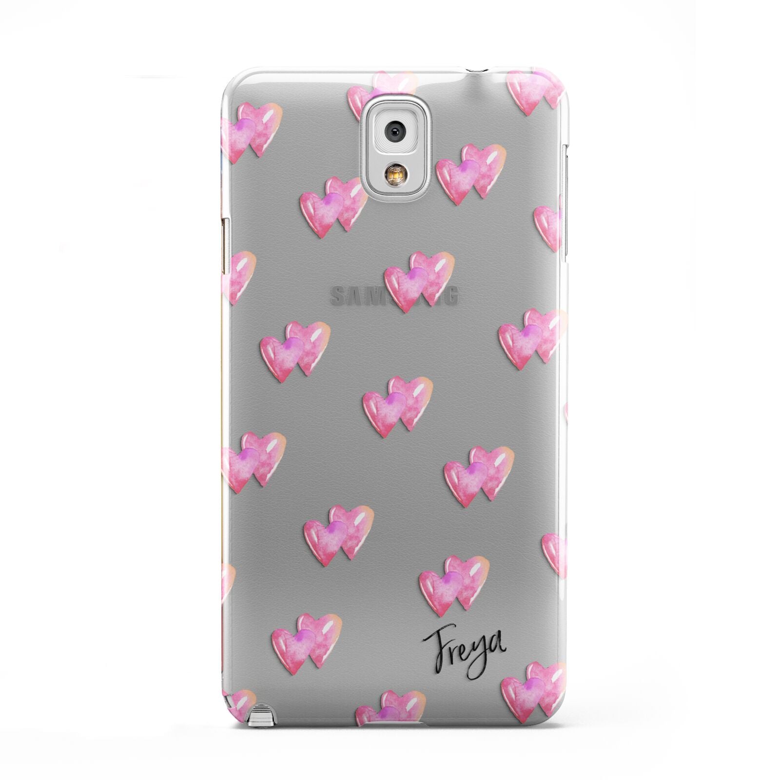 Personalised Pink Hearts Samsung Galaxy Note 3 Case