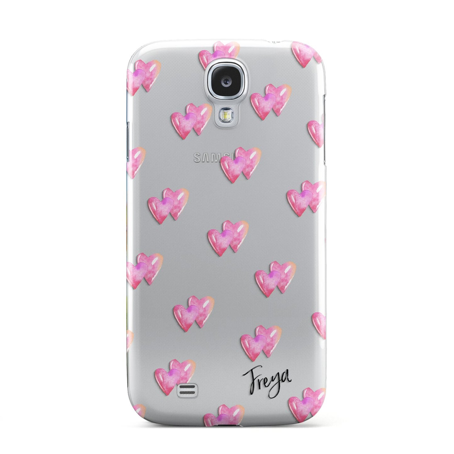 Personalised Pink Hearts Samsung Galaxy S4 Case