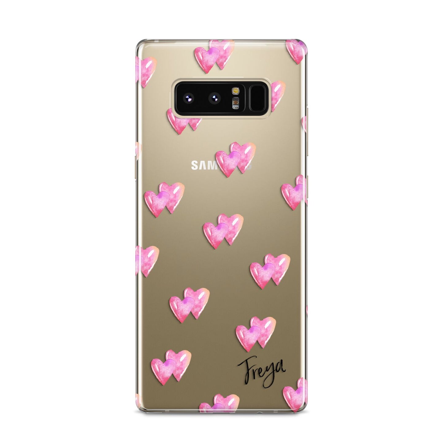 Personalised Pink Hearts Samsung Galaxy S8 Case