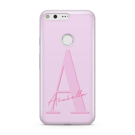 Personalised Pink Initial Google Pixel Case