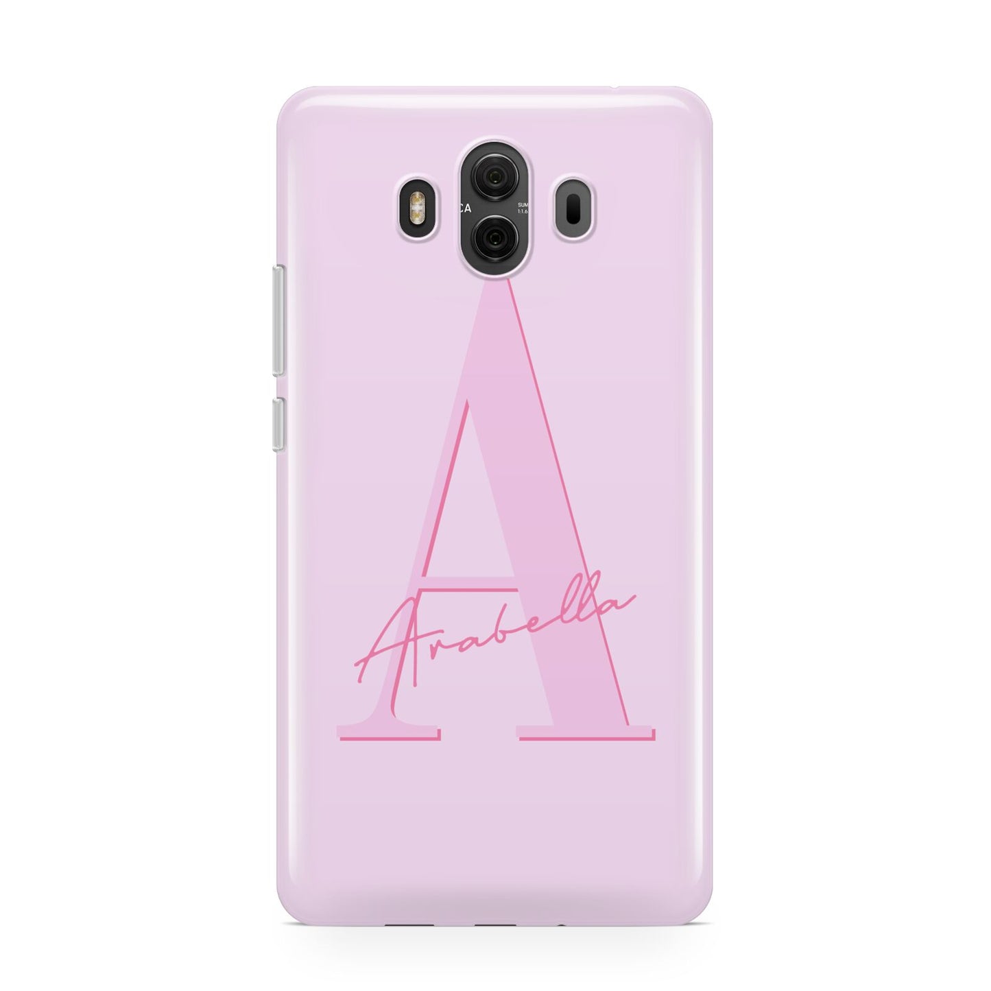 Personalised Pink Initial Huawei Mate 10 Protective Phone Case