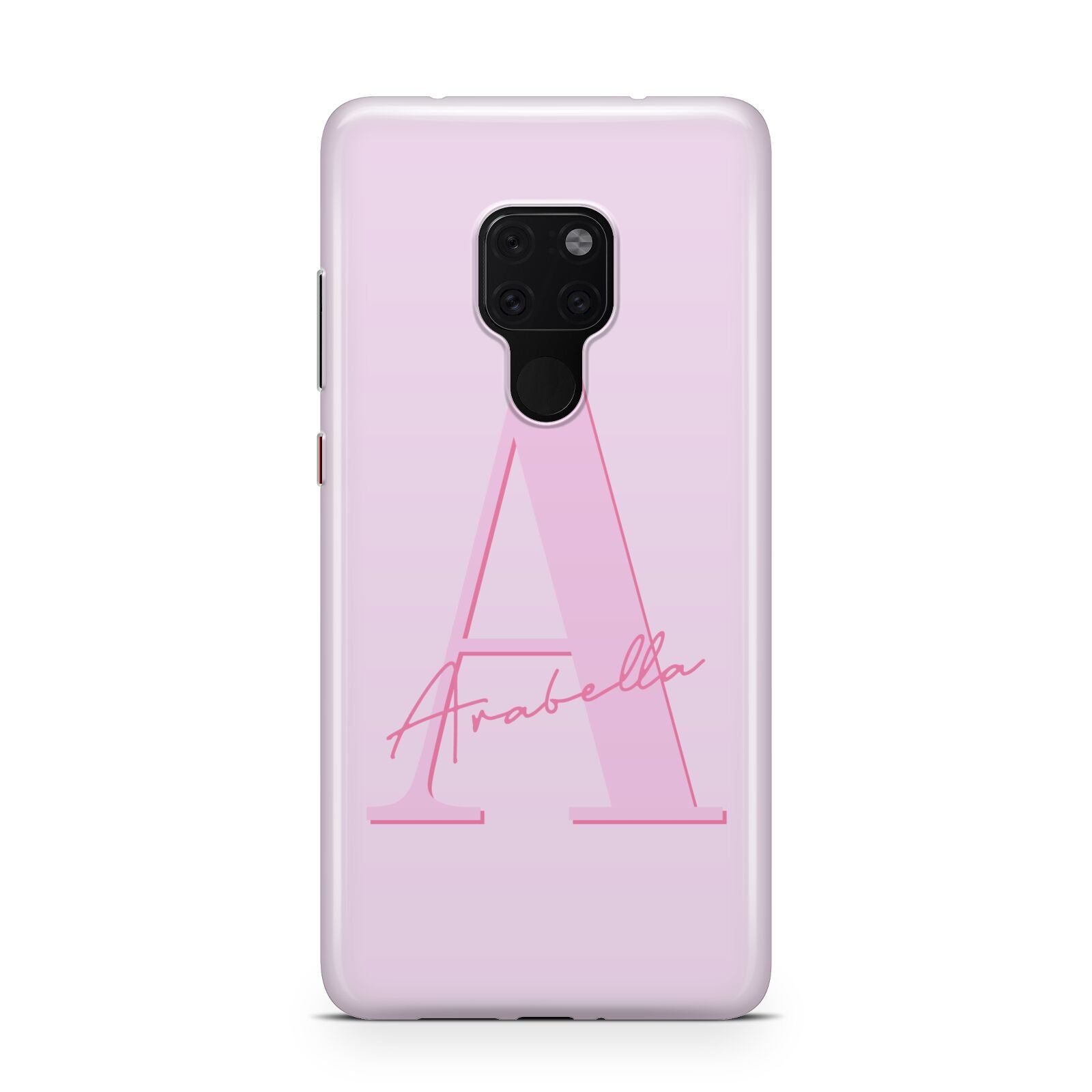 Personalised Pink Initial Huawei Mate 20 Phone Case