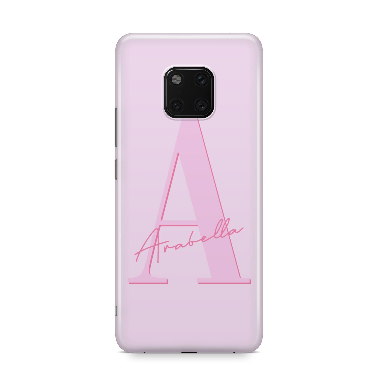 Personalised Pink Initial Huawei Mate 20 Pro Phone Case