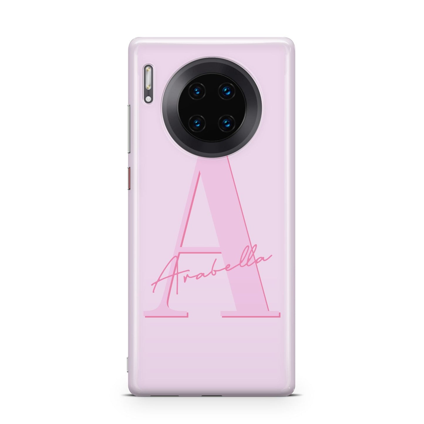 Personalised Pink Initial Huawei Mate 30 Pro Phone Case