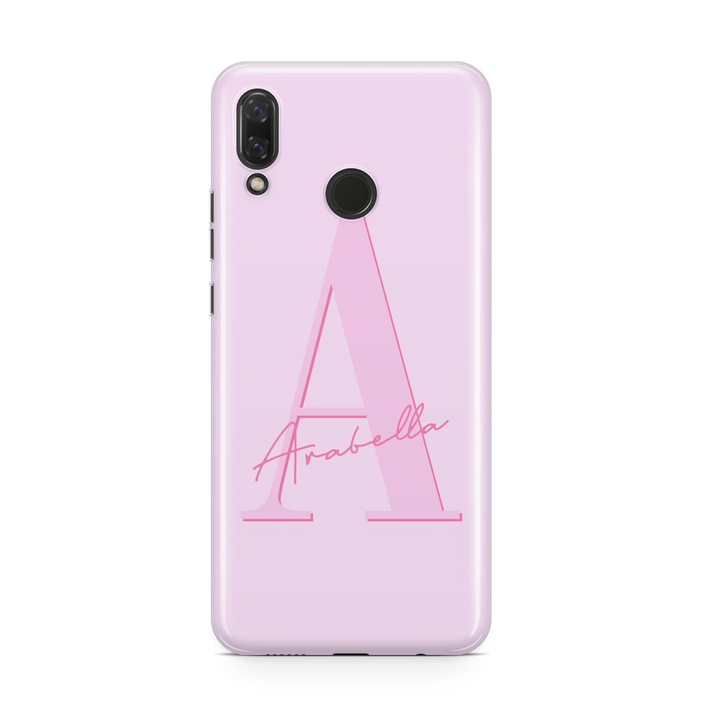 Personalised Pink Initial Huawei Nova 3 Phone Case