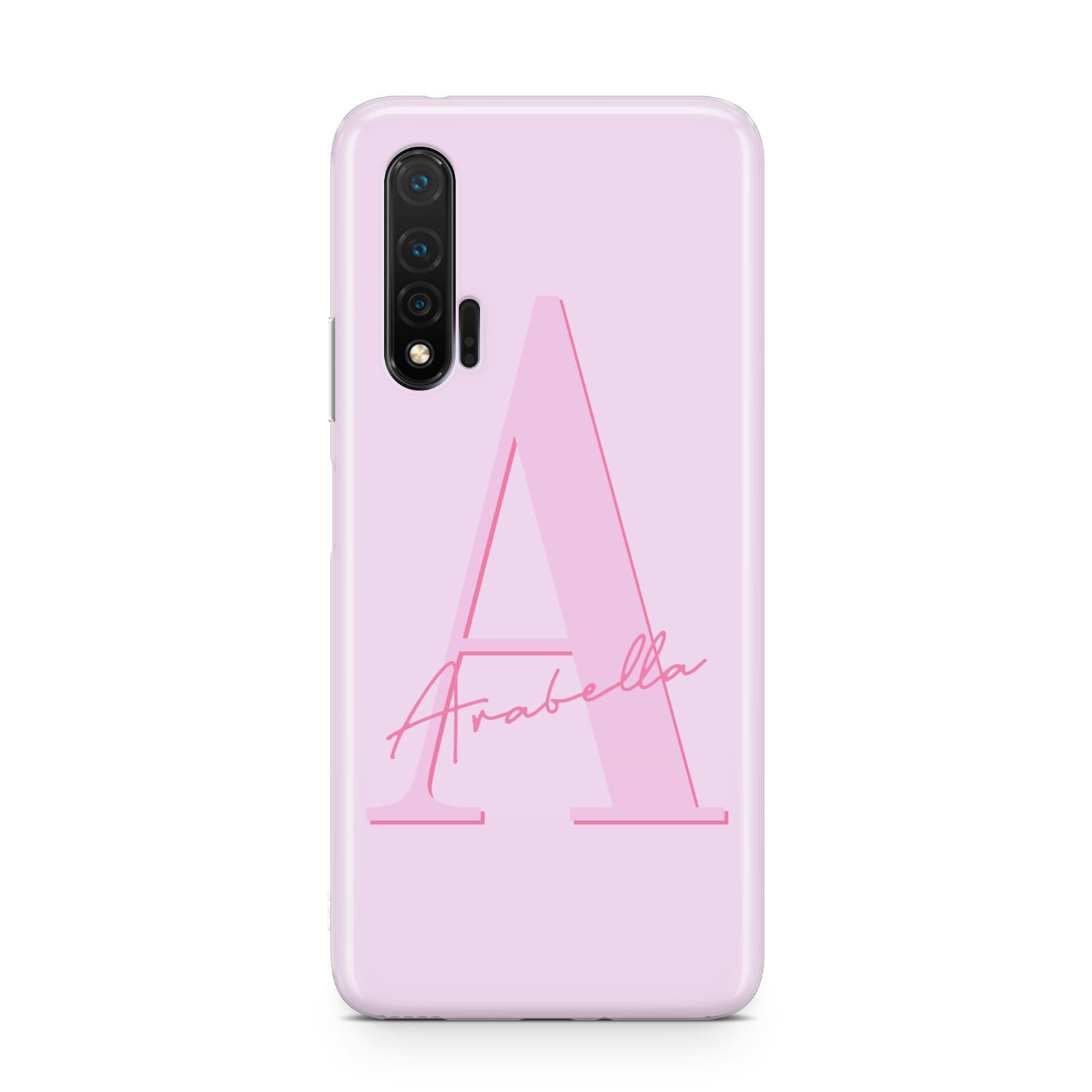 Personalised Pink Initial Huawei Nova 6 Phone Case