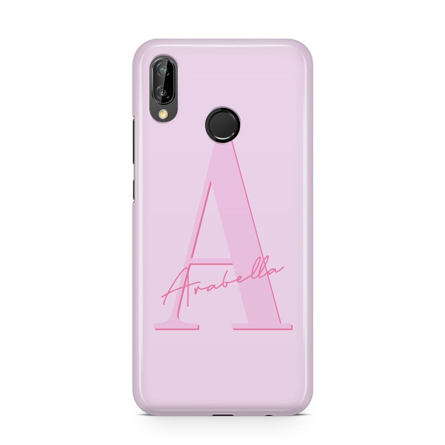 Personalised Pink Initial Huawei P20 Lite Phone Case