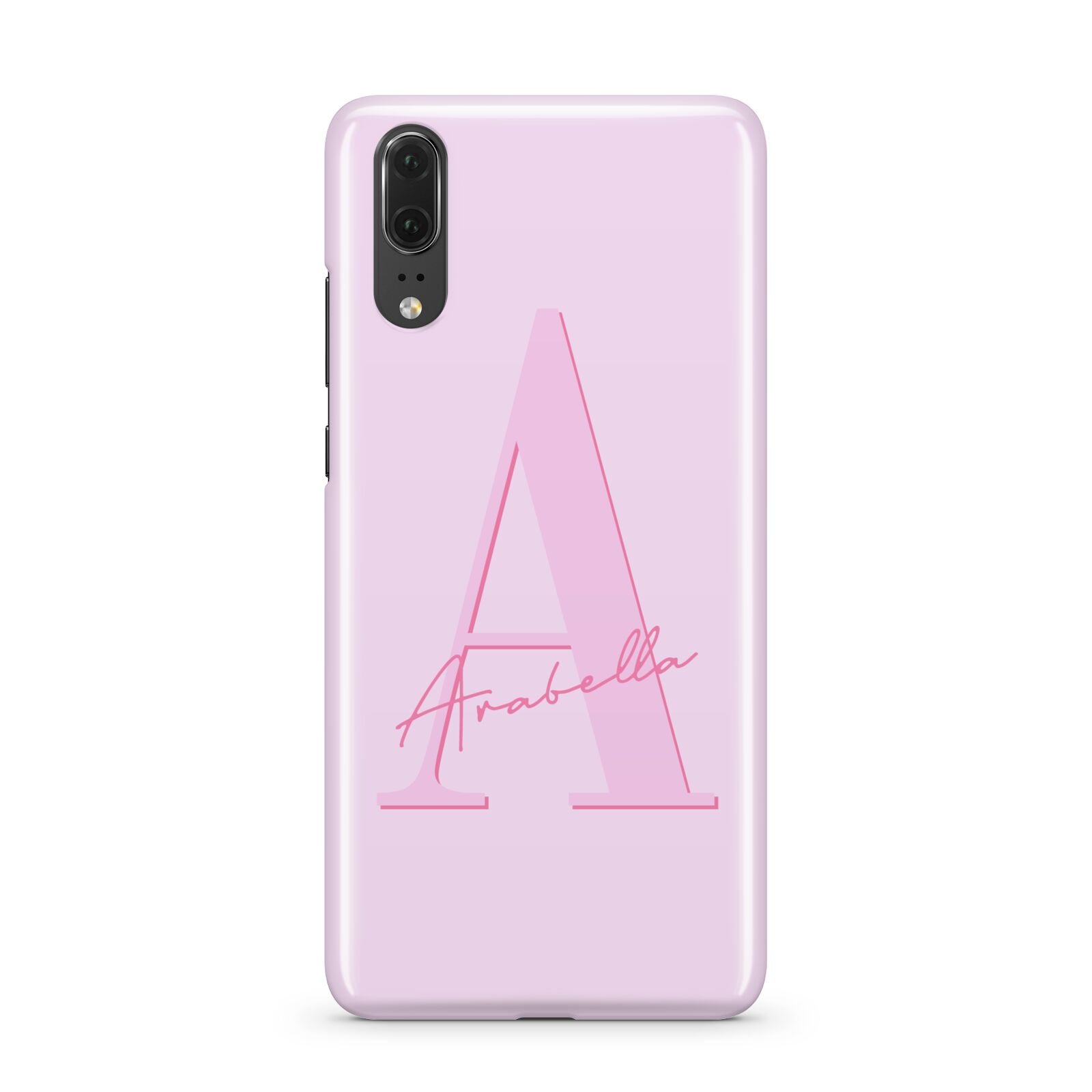 Personalised Pink Initial Huawei P20 Phone Case