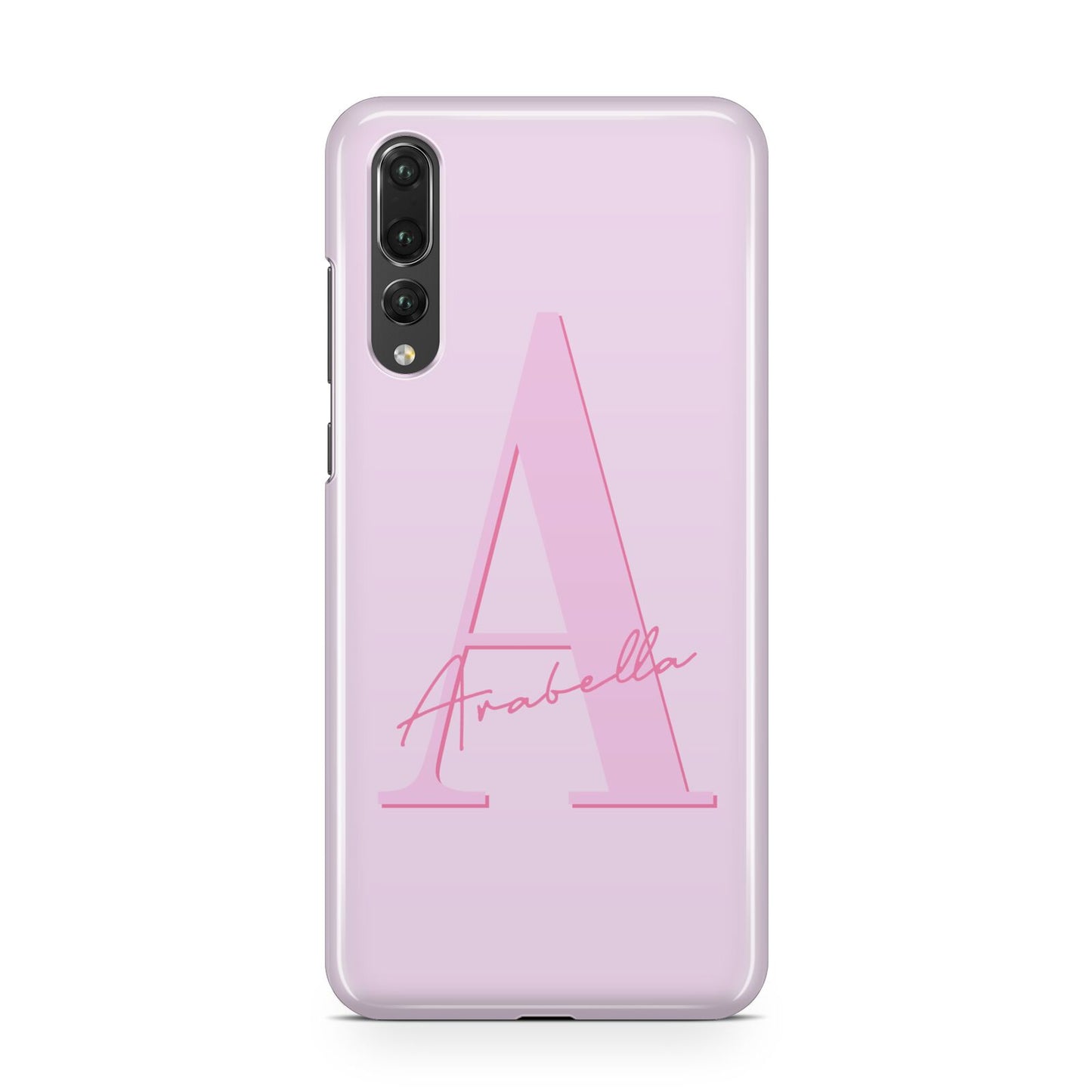 Personalised Pink Initial Huawei P20 Pro Phone Case