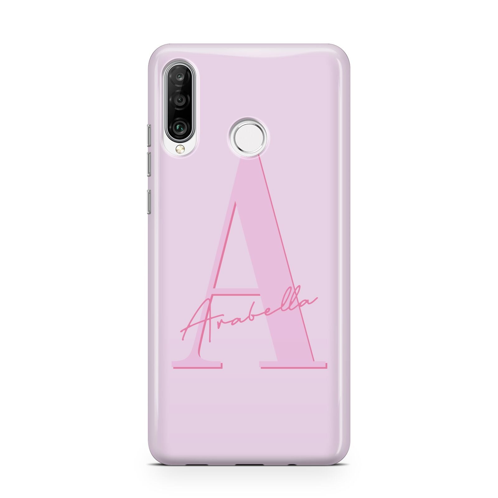 Personalised Pink Initial Huawei P30 Lite Phone Case