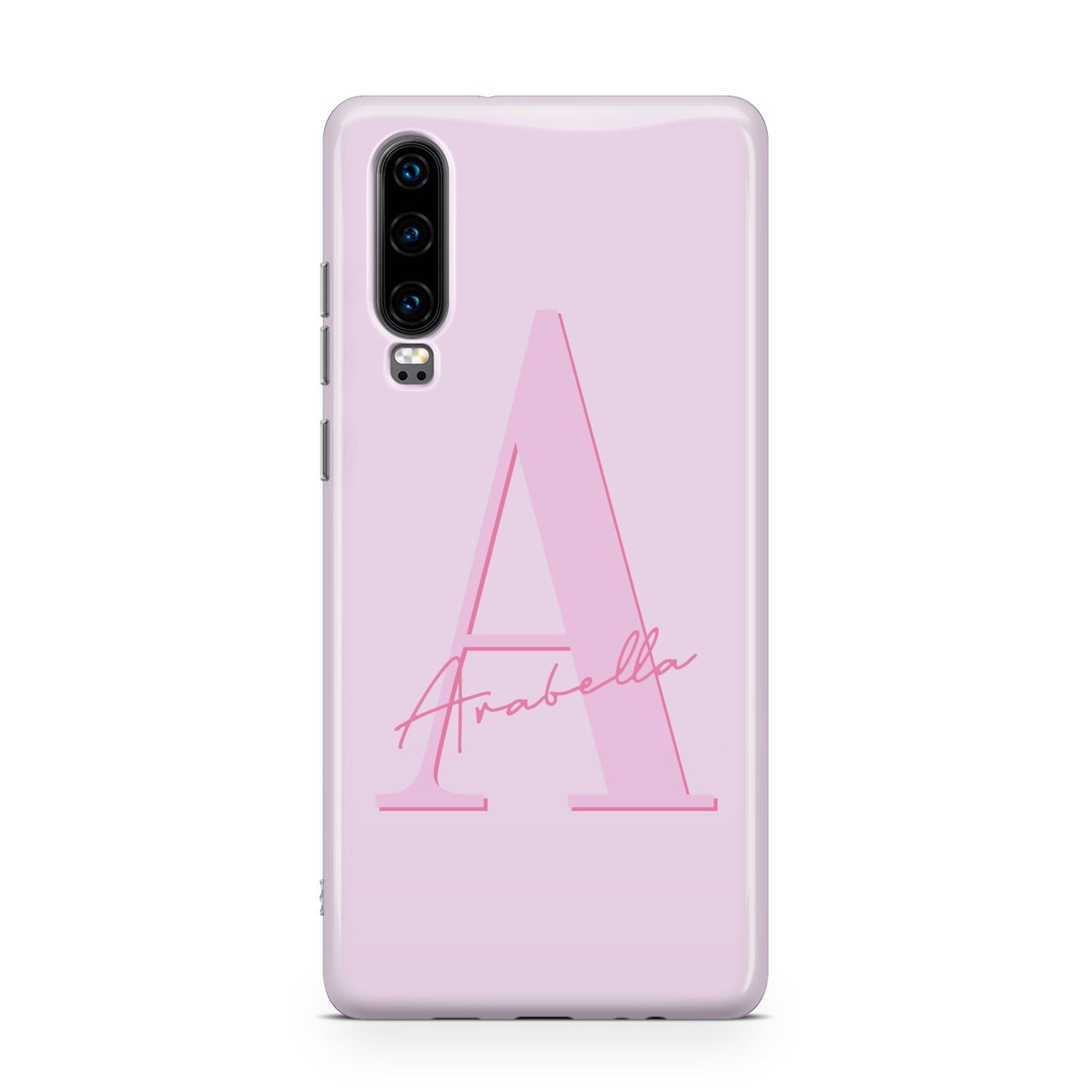 Personalised Pink Initial Huawei P30 Phone Case