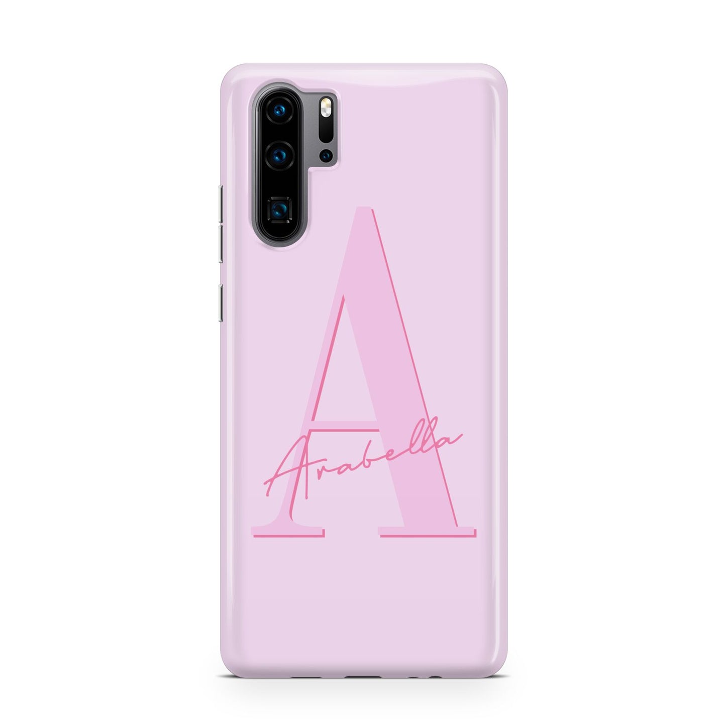 Personalised Pink Initial Huawei P30 Pro Phone Case