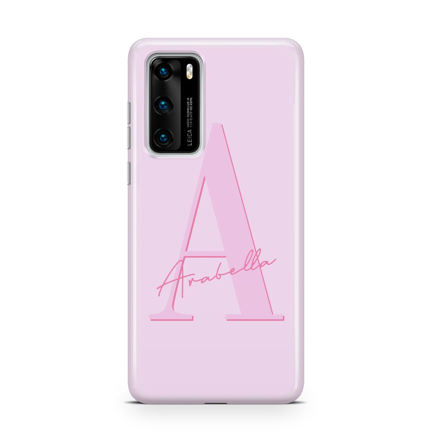 Personalised Pink Initial Huawei P40 Phone Case