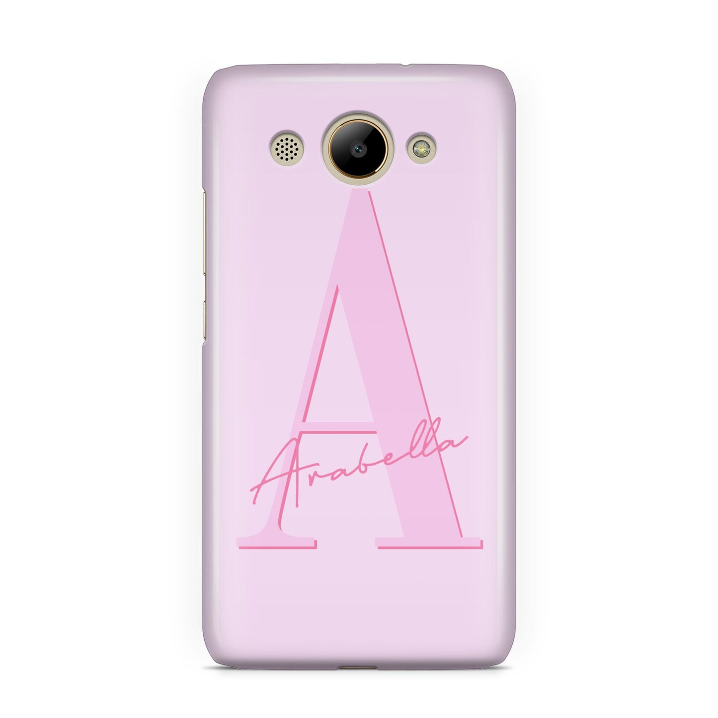 Personalised Pink Initial Huawei Y3 2017