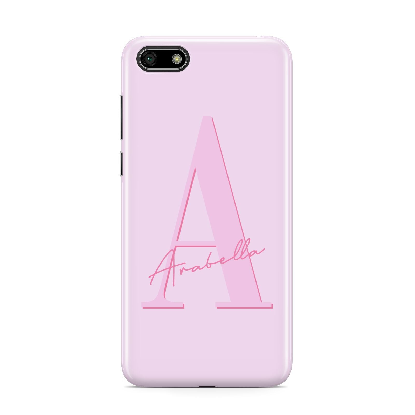 Personalised Pink Initial Huawei Y5 Prime 2018 Phone Case